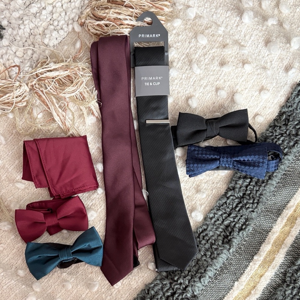 Men’s Tie and Bow Tie Lot of 7